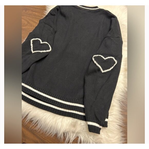 Harry's Hidden Angels Treat People with Kindess Dark Academia black sweater XL - Picture 7 of 7
